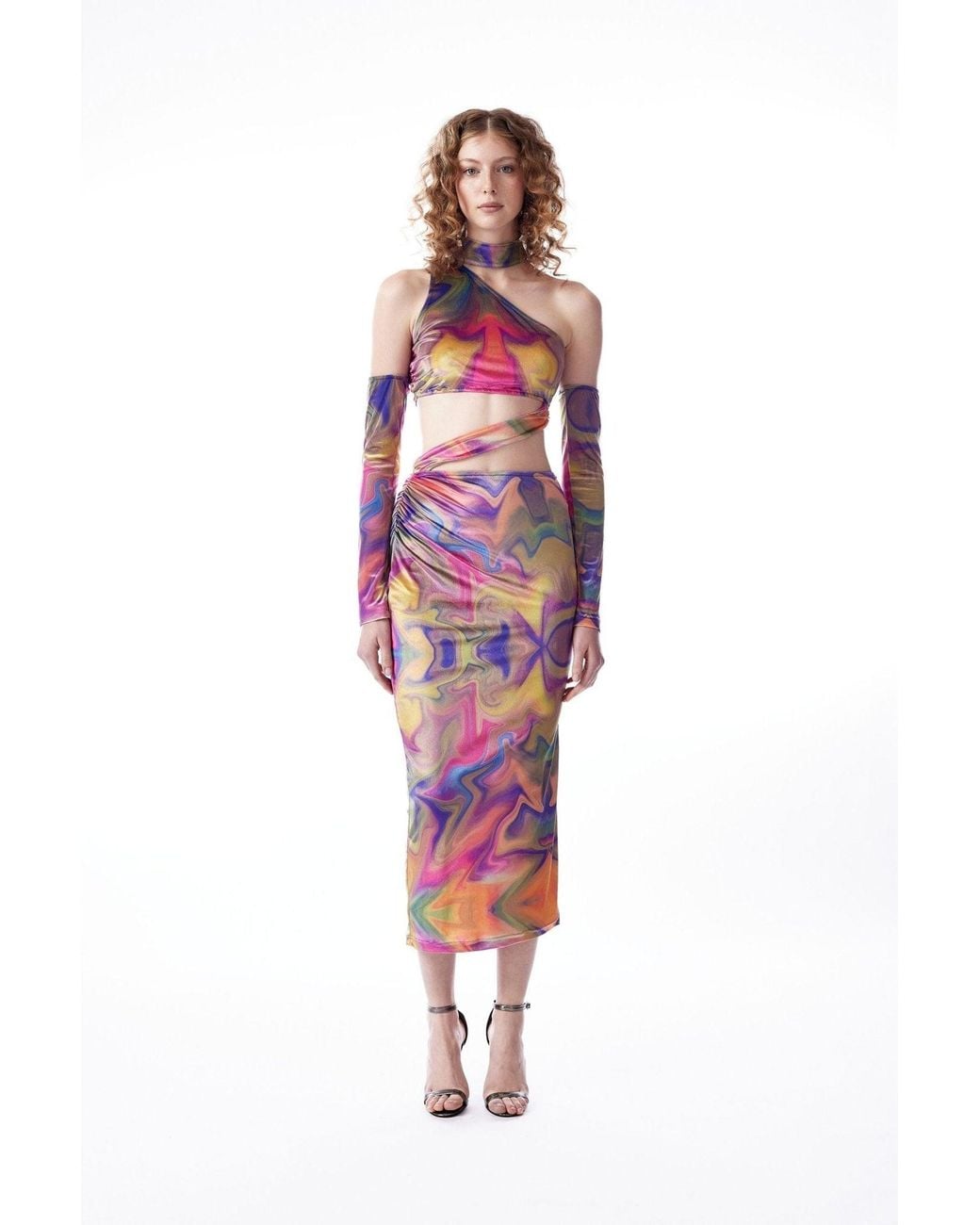 No'design White Velvet Midi Dress