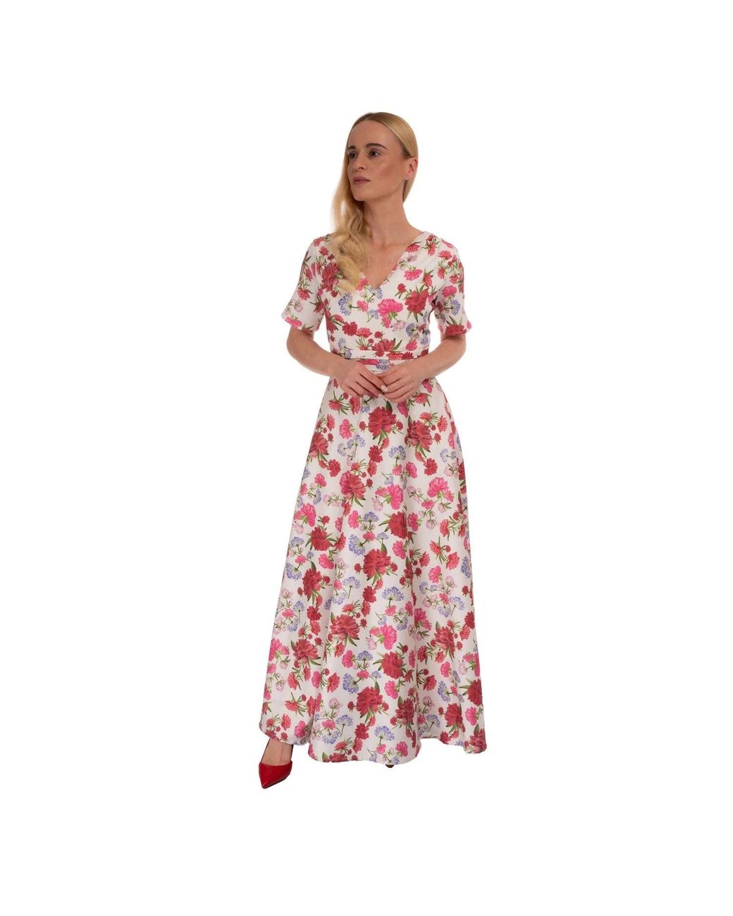 Sofia Tsereteli Red Blooming Blossom Belle Gown