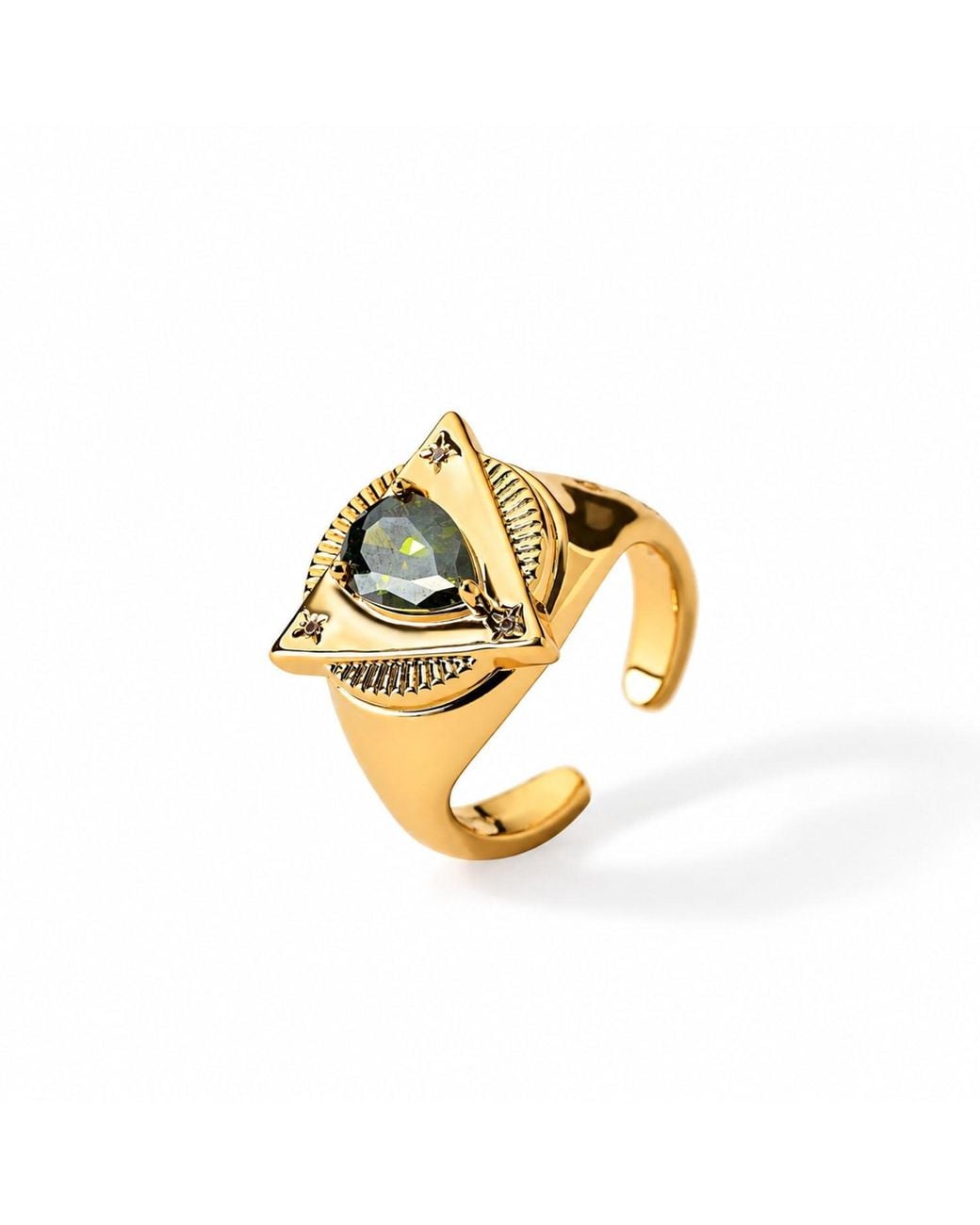Qibai Metallic Leo Zodiac Ring –