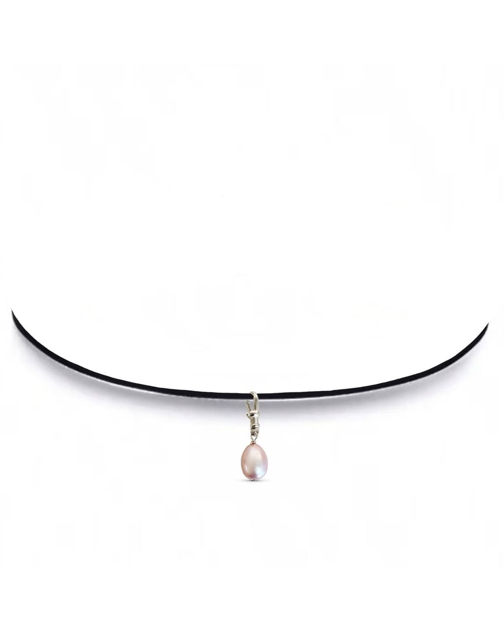 Leni James White The Francesca Pearl Drop Choker