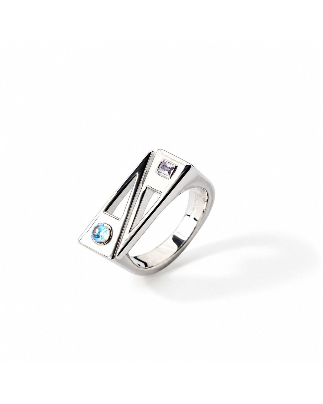 Qibai White Gemini Zodiac Ring –
