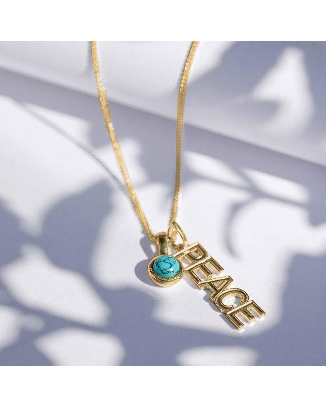 Charlotte's Web Jewellery Metallic Peace Rocks Vermeil Necklace With Birthstone Charm