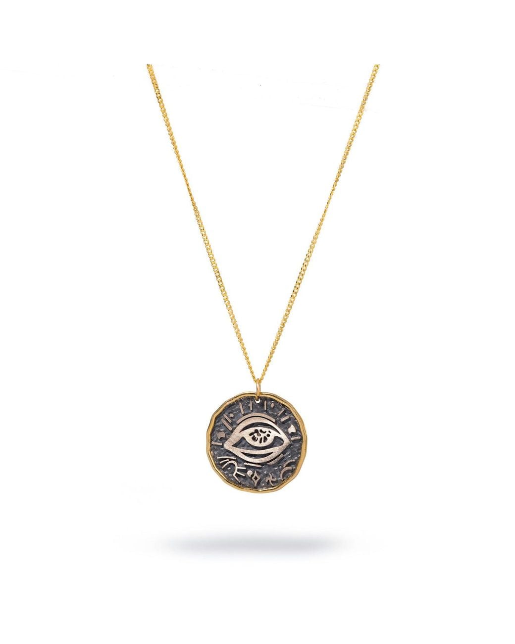Ebru Jewelry Metallic Protective Eye Symbol Sterling & Pendant Necklace