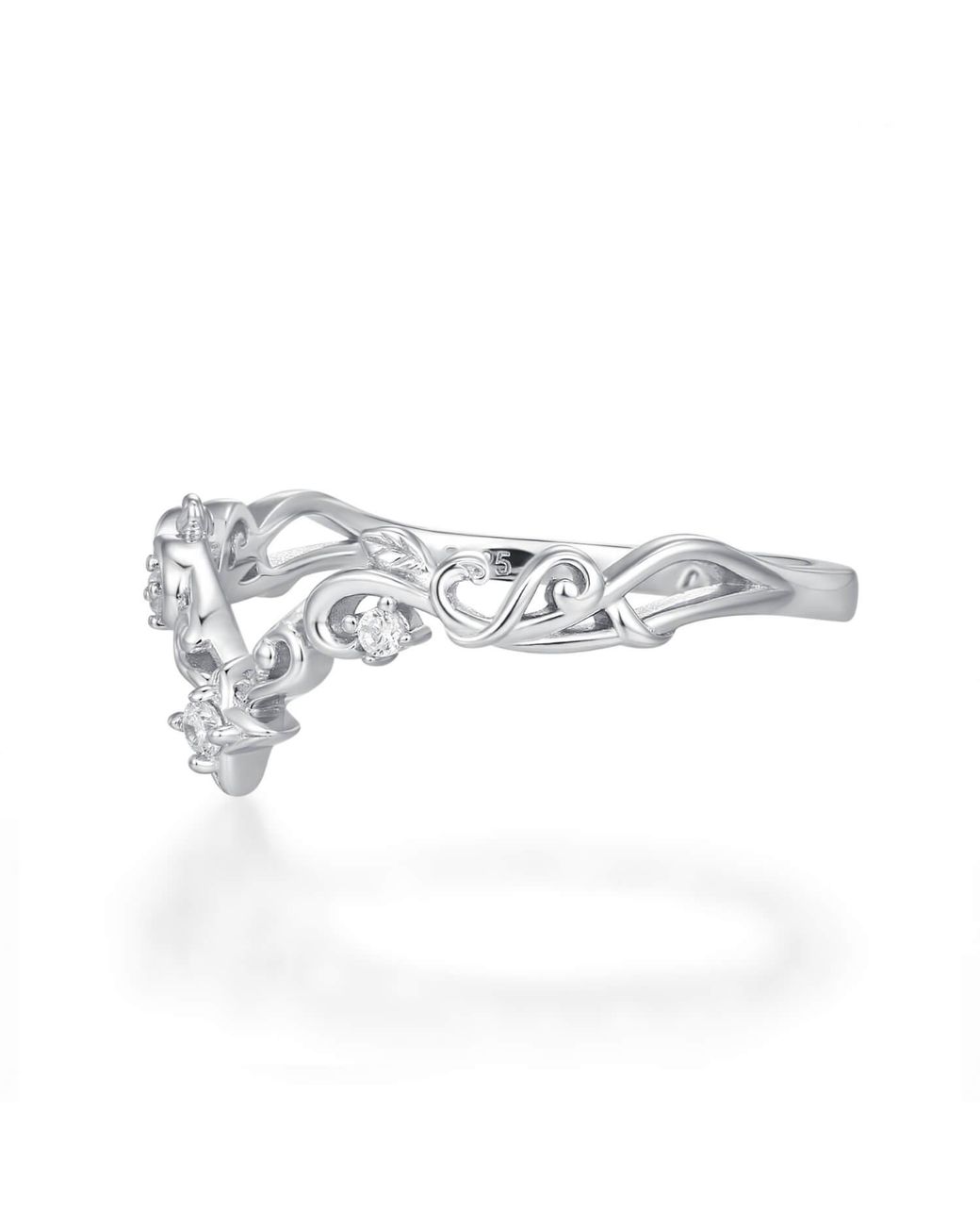 Azura Jewelry New York White Starlit Garden Band Vermeil