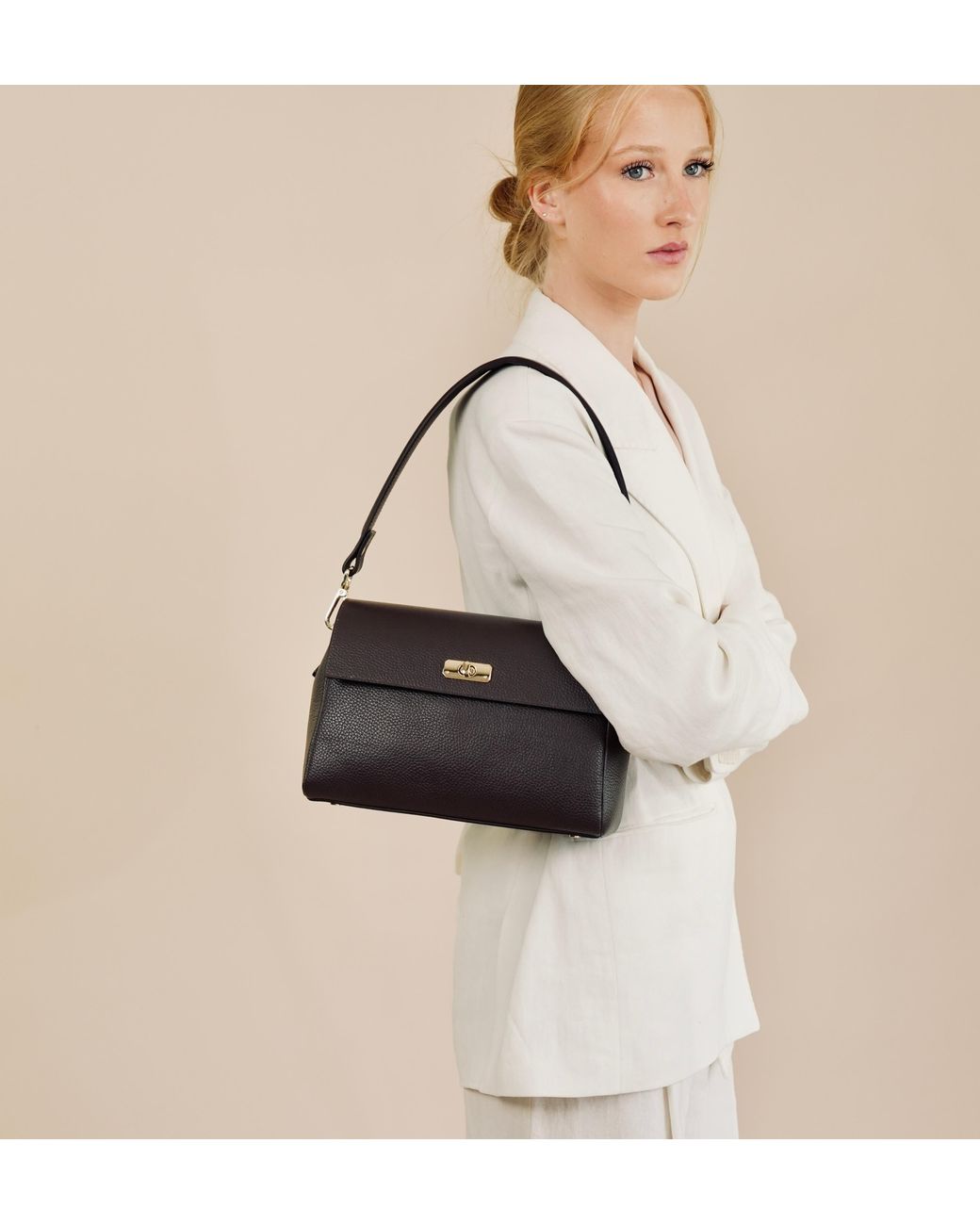 Apatchy London Black The Abi Chocolate Leather Bag