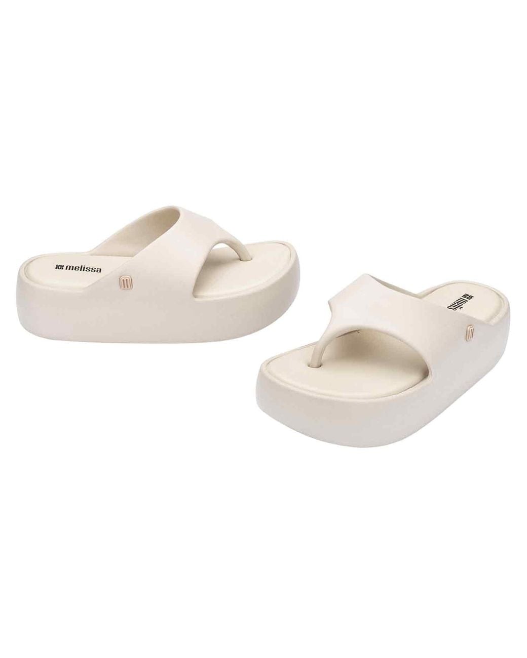 Melissa White Neutrals Free Platform Thong