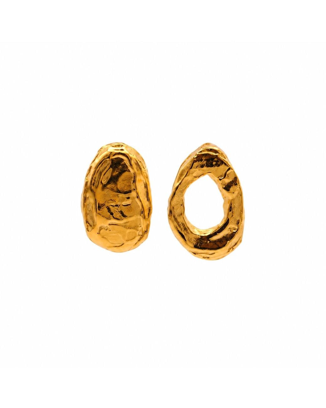 De Roms Metallic The Eclipse Molten Stud Earrings