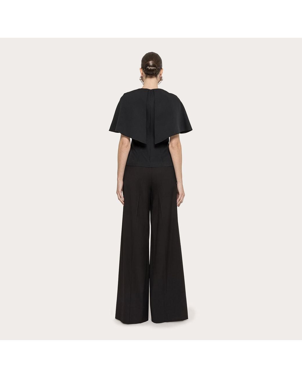 Nissa Black Cape-Design Top