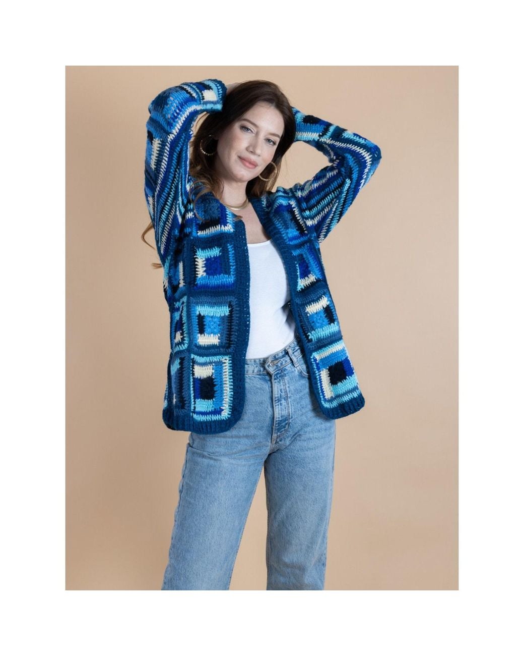 Saachi Blue Crochet Short Marrakesh Jacket