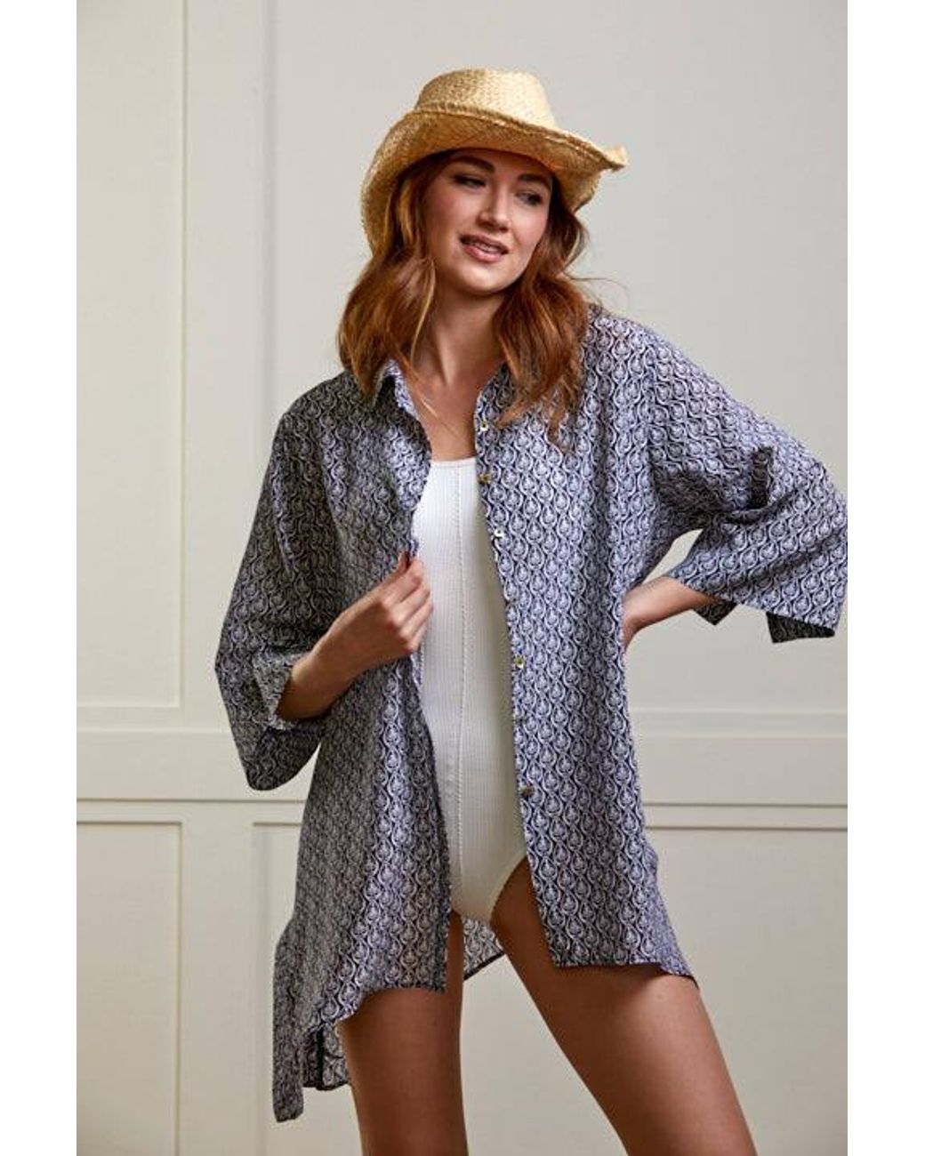 Guinea London Gray Pure Silk Summer Top