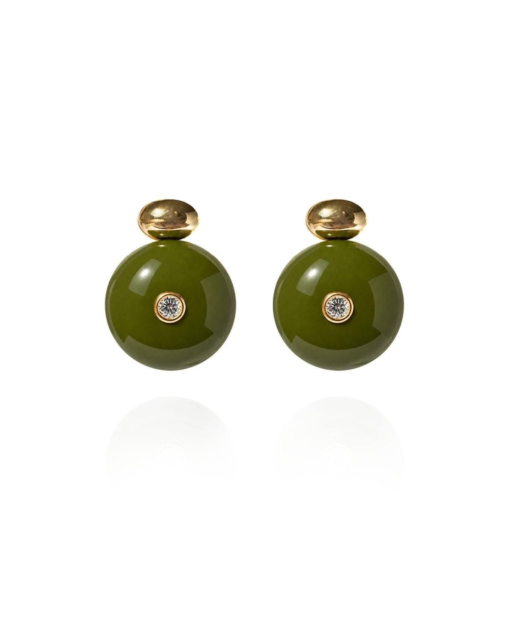 Saule Label Green Paloma Earrings
