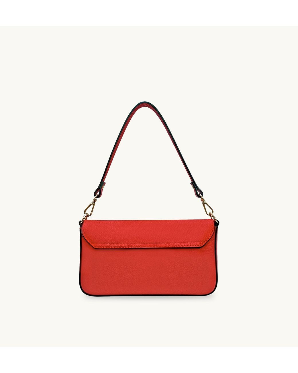 Apatchy London Red The Munro Scarlet Leather Shoulder Bag