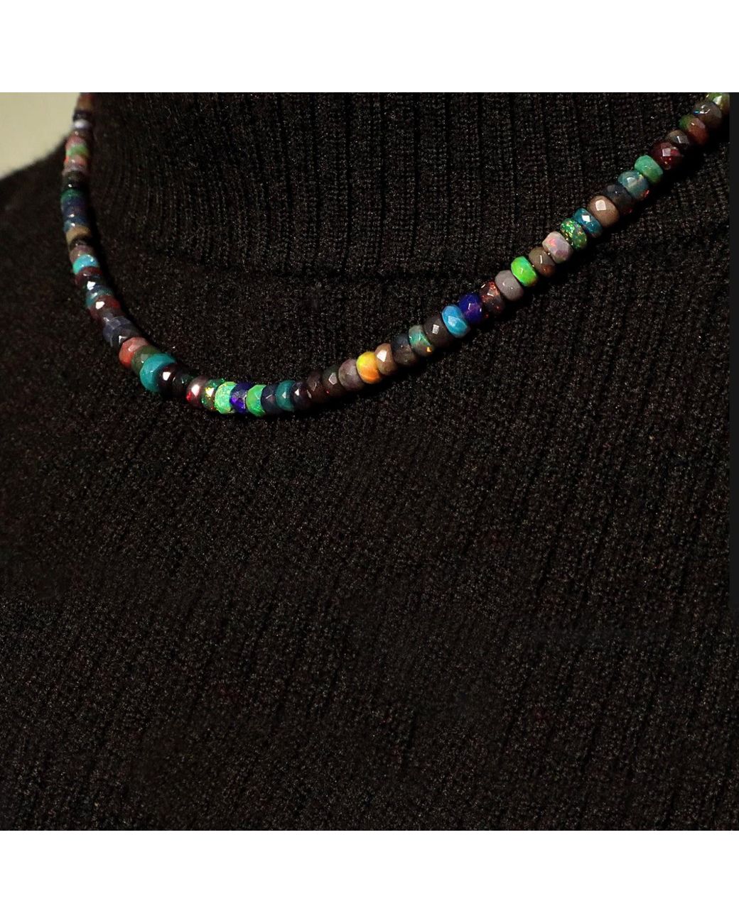 Mineralgems•Studio Blue Opal Necklace For Him for men