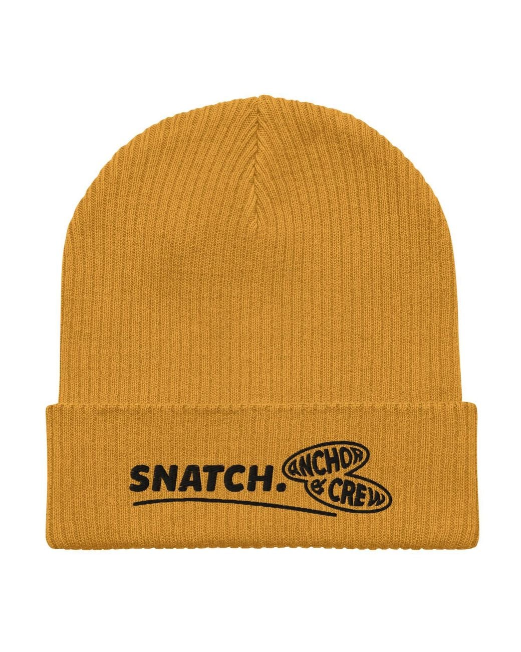 Anchor and Crew Yellow Mustard Snatch Gen. Organic Cotton Embroidered Beanie