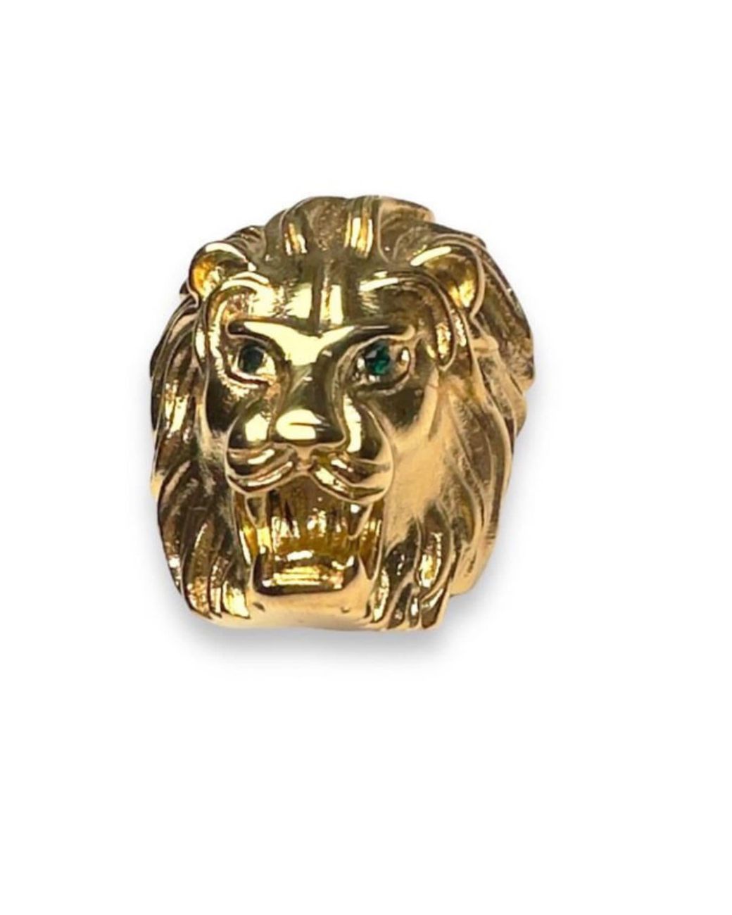 Jagged Halo Jewelry Metallic Lann Lion Head Ring Stainless Steel Plated for men