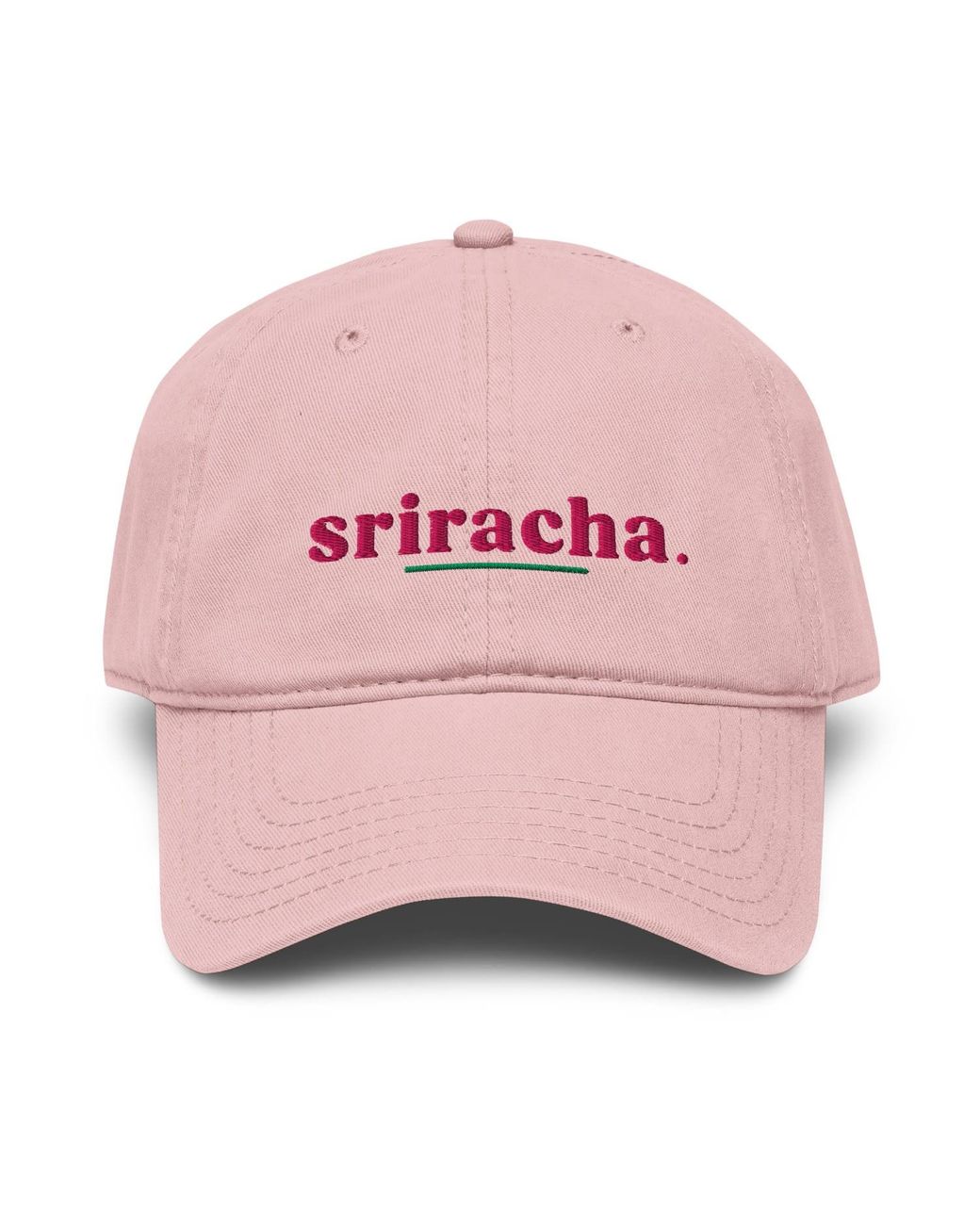 Anchor and Crew Pink Rose Sriracha Slogan Cotton Embroidered Cap