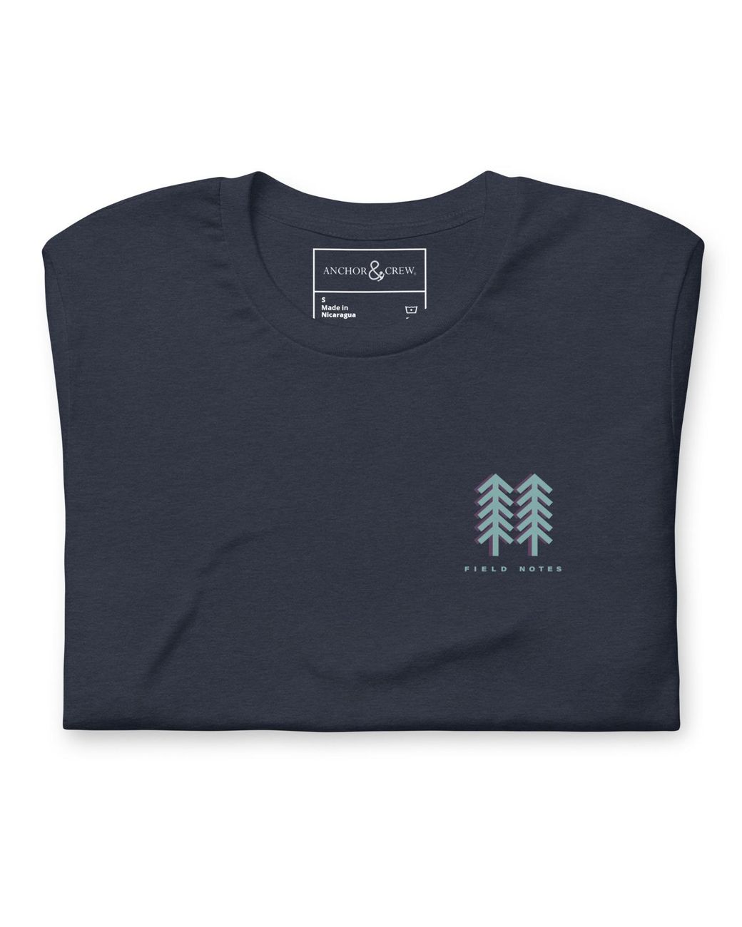 Anchor and Crew Blue One Field Notes Organic Cotton T-Shirt