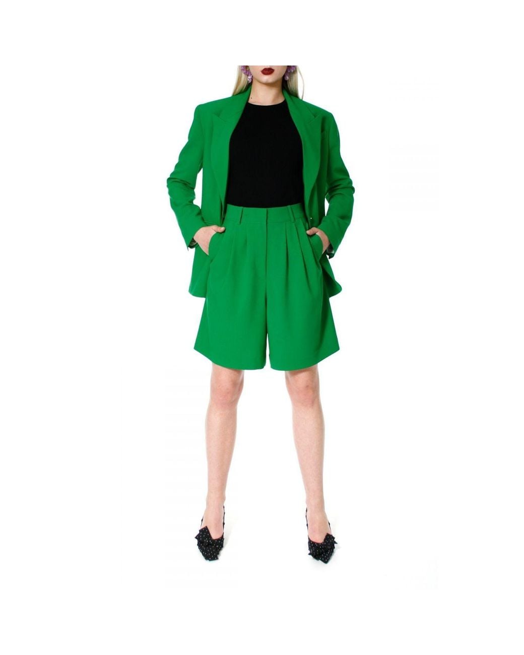 AGGI by HALEWSKI Green Blazer Ramona Poison