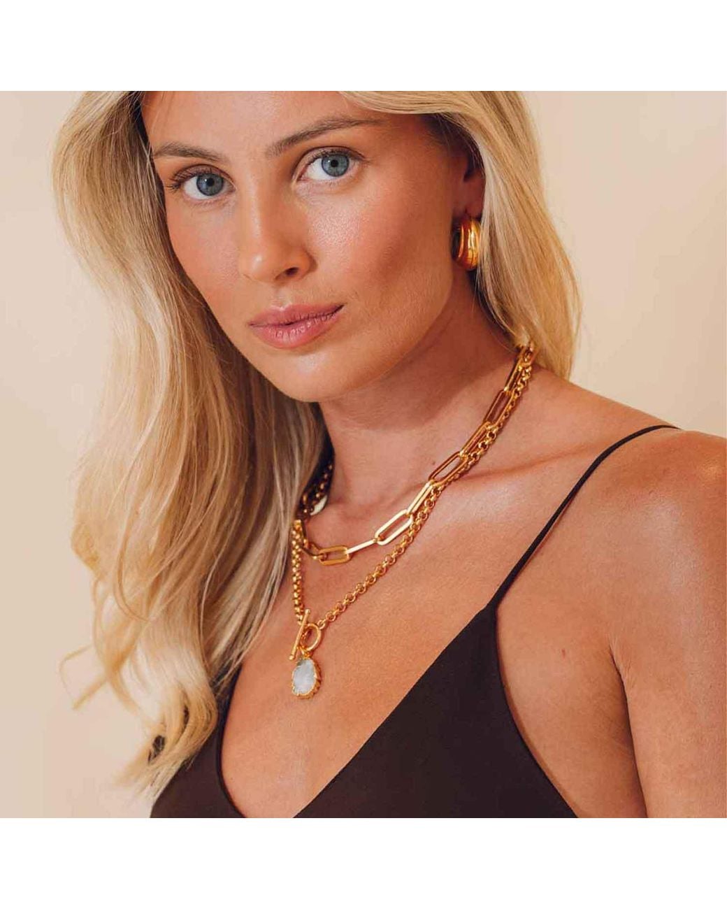 Formation Co. Jewellery Metallic Deity Moonstone Necklace