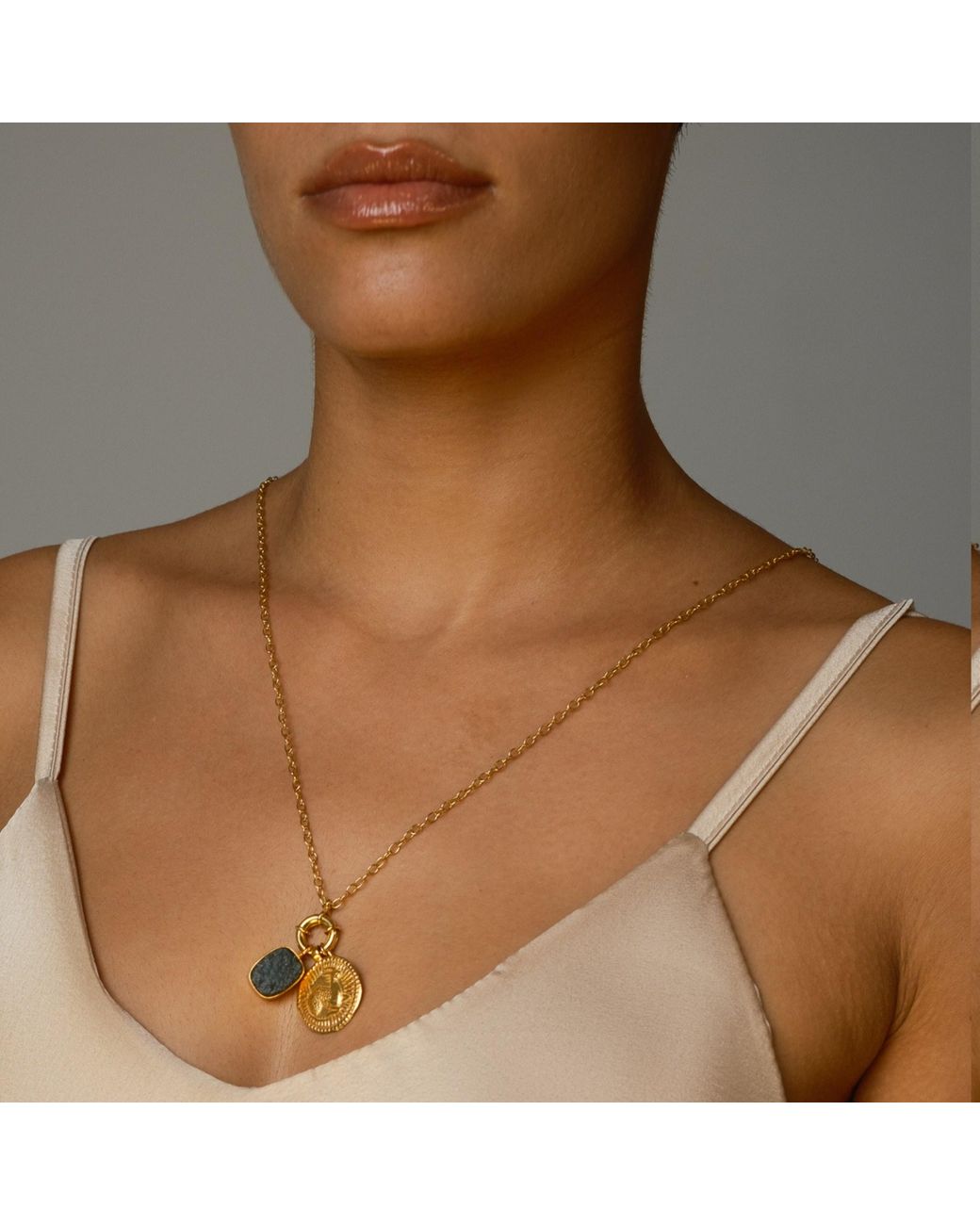 Goddess Charms Blue Elemental Crystal Necklace
