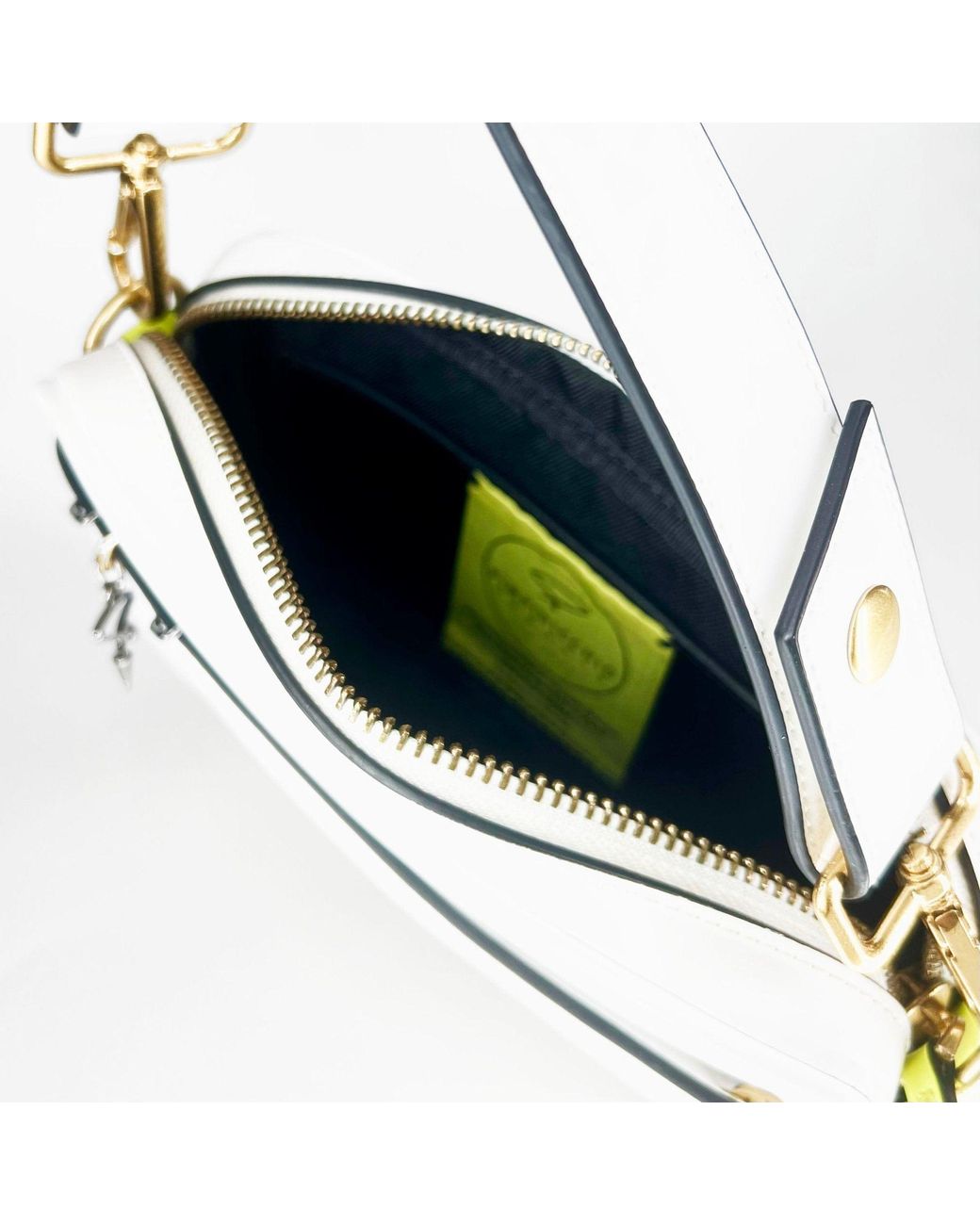 Pimpinicchio New York White Asymmetrical Belt Bag for men