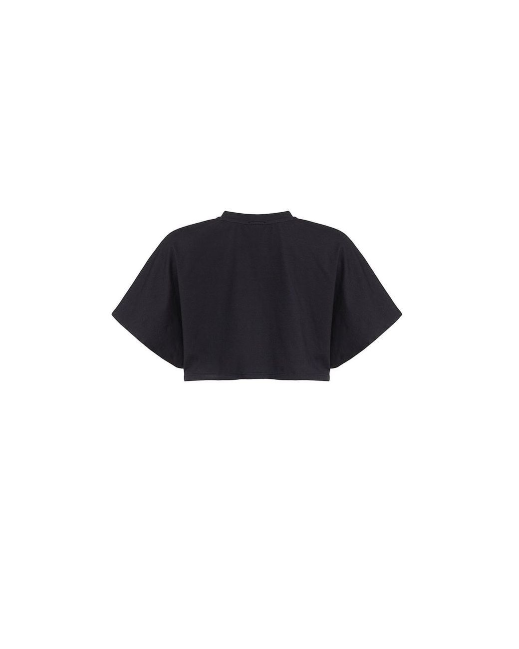 Audrey Vallens Black Spades 2 Gathered Detail Crop Tee