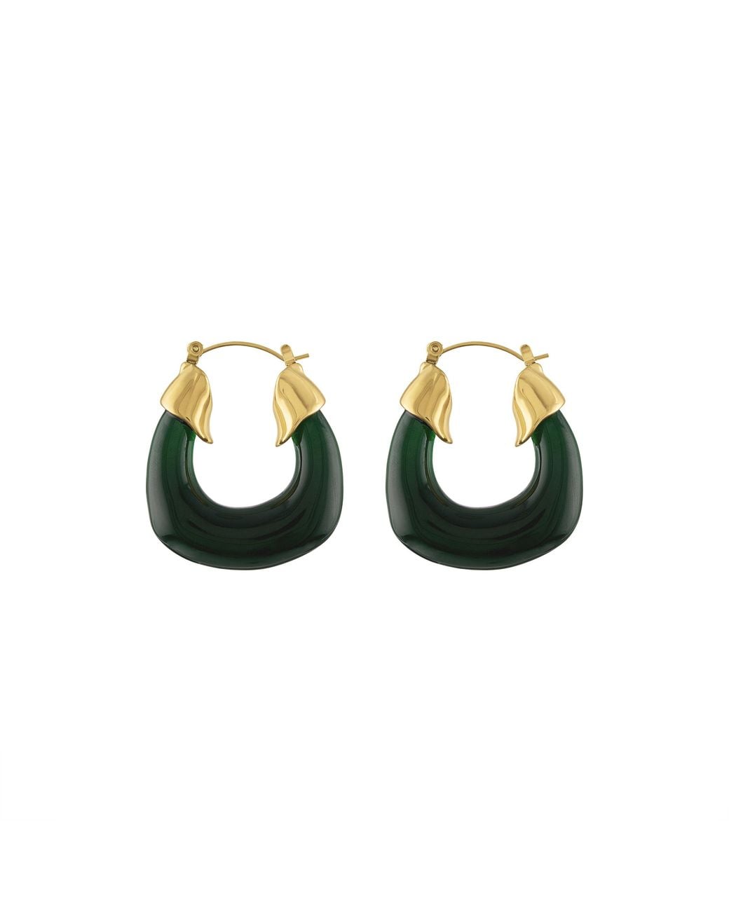 Olivia Le Metallic Kylie Acrylic Hoop Earrings