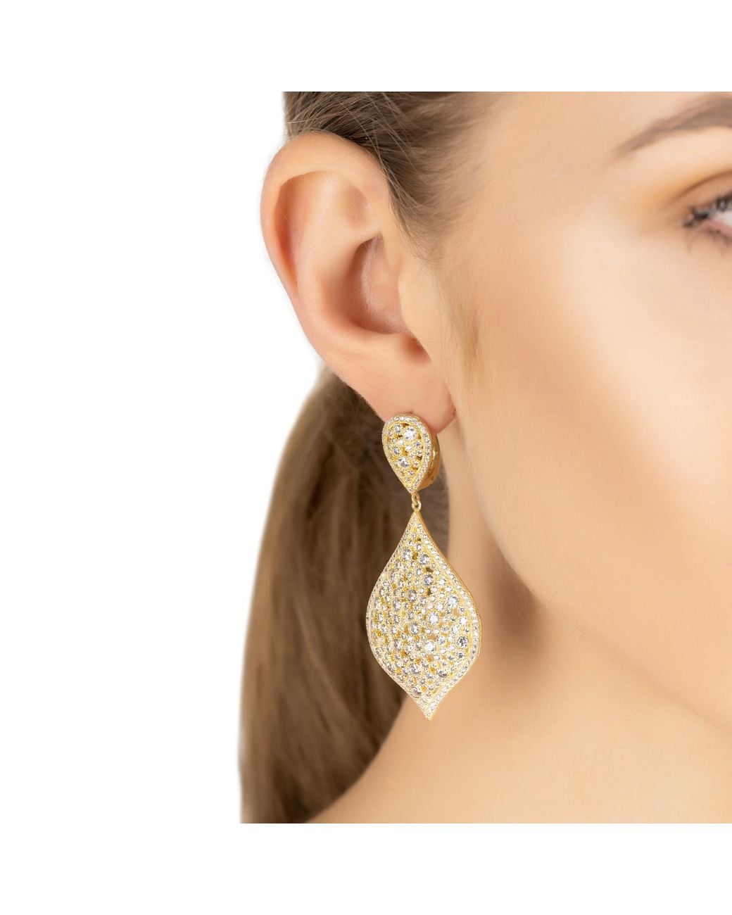 Latelita London Metallic Arabian Nights Earrings Gold