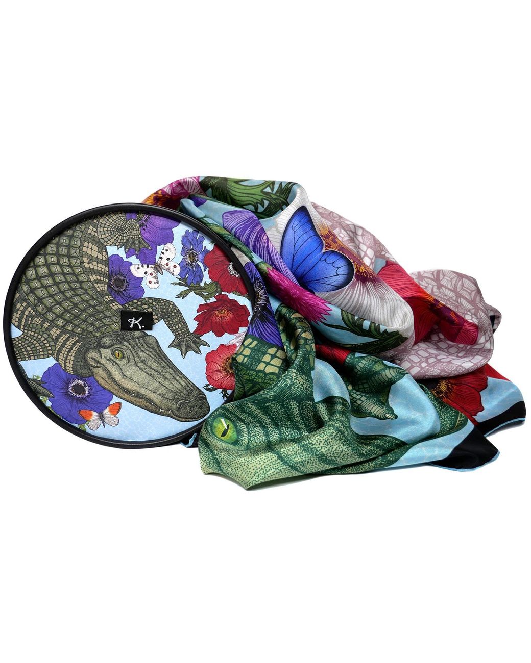 Kueen Blue Silk Scarf