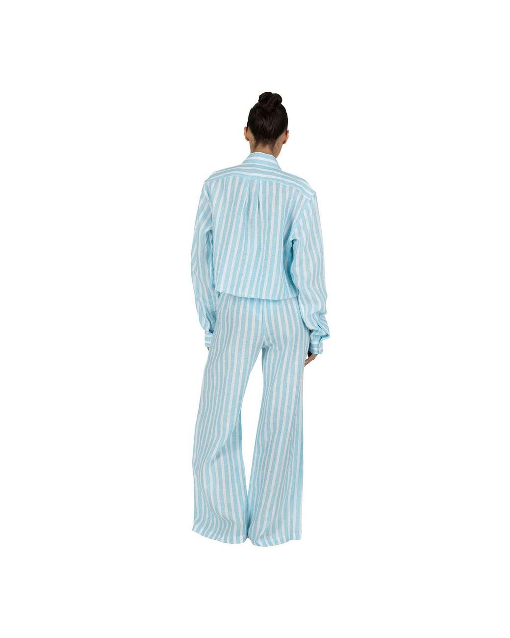 Paramidonna Blue Ida Shirt Striped Aqua