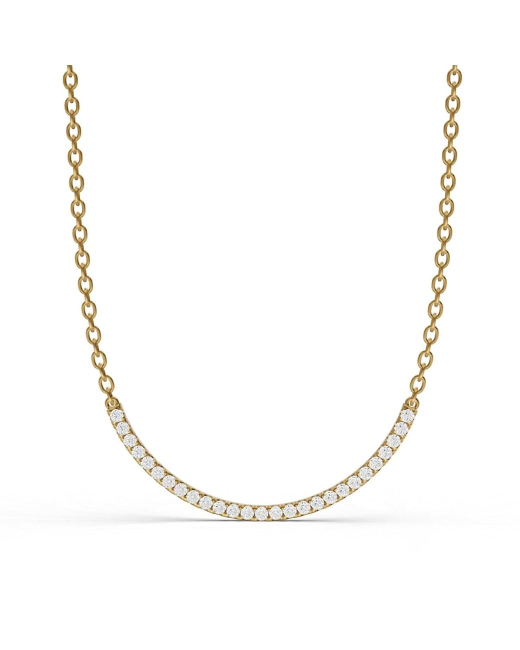 SEREIA OFFICIAL Metallic 14K 0.25 Ct Round Lab Grown Diamond Smiley Pendant