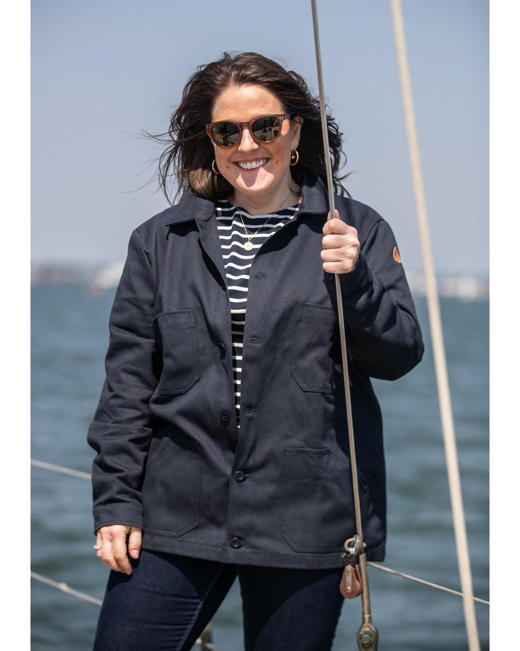 Arthur Beale Blue Canvas Utility Jacket