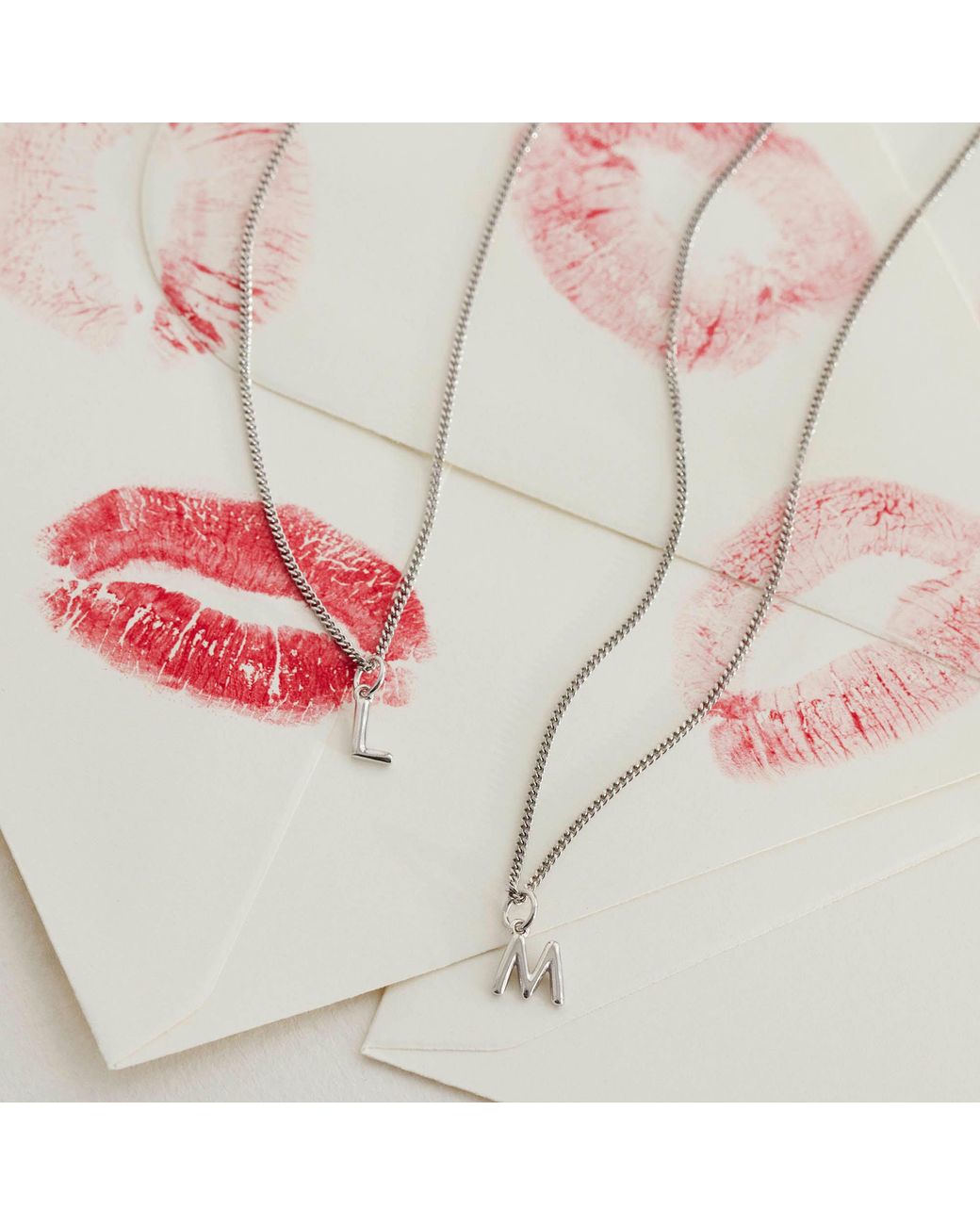 Muru Metallic Little Love Letter Necklace
