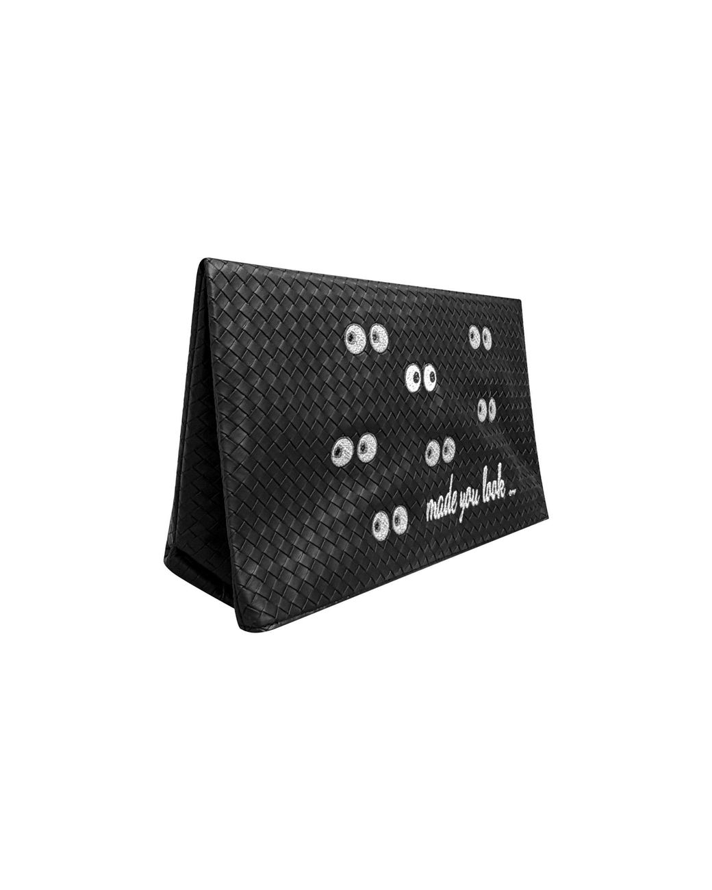 Lilly Loves Black Made You Look Oversized Folded Clutch Bag
