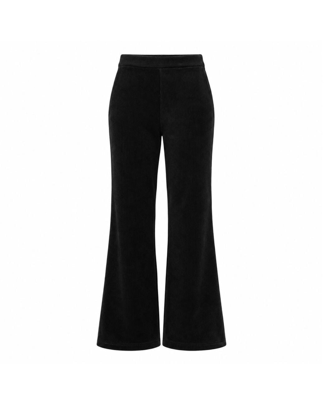 Traffic People Black Corrie's Bravado Velvet Cord Bouvier Wide Leg Trousers