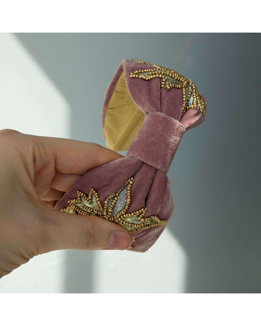 VETKA Brown Neutrals Velvet Headband Dreamlight Tiara