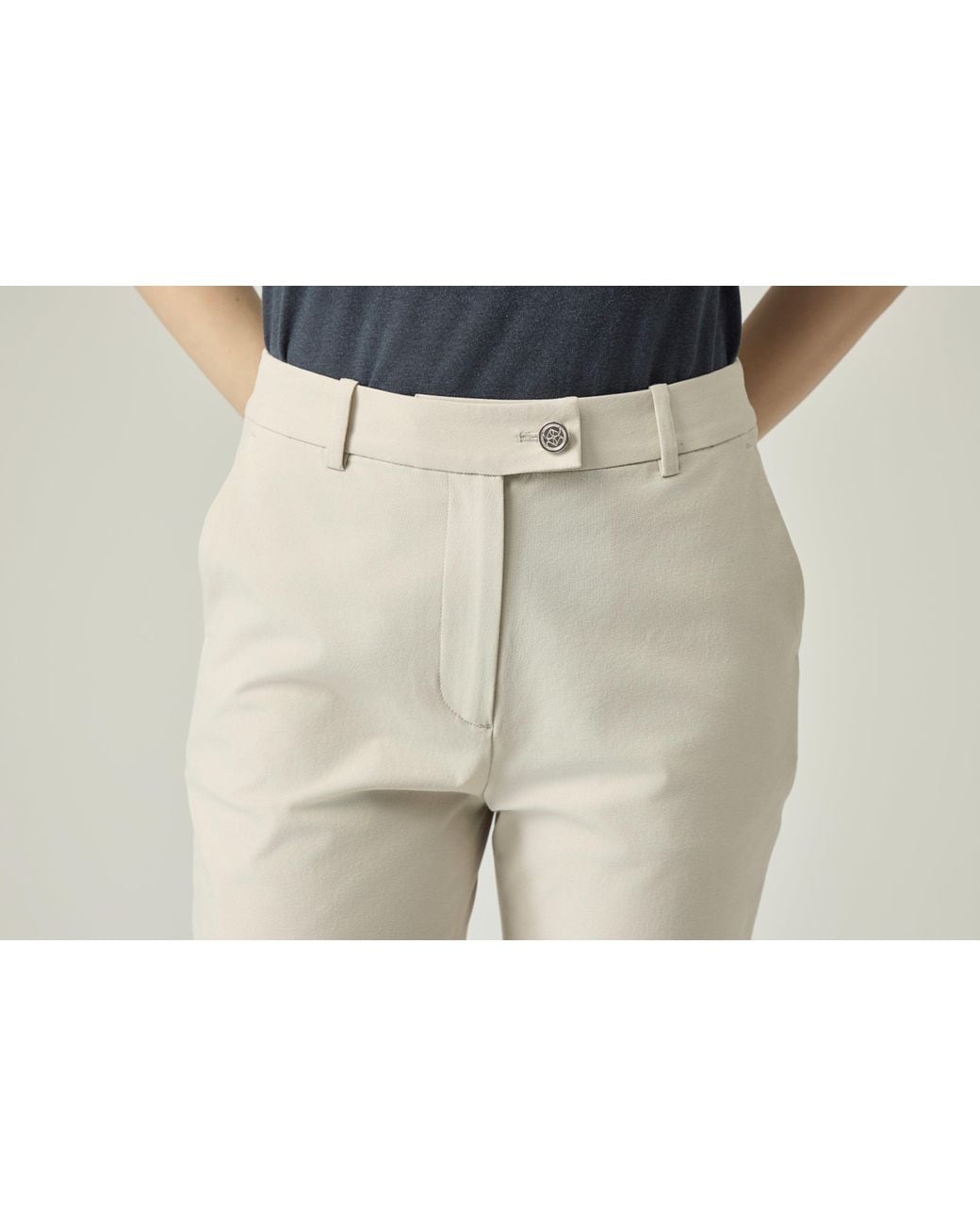 Elune Mode Natural Basic Pants _ Soft Stone