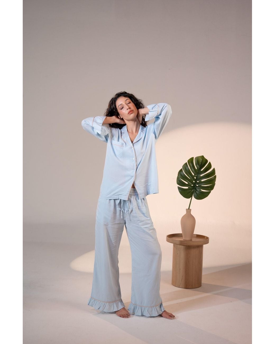 Carolina Benoit Blue Luxury Bamboo Pajama Set