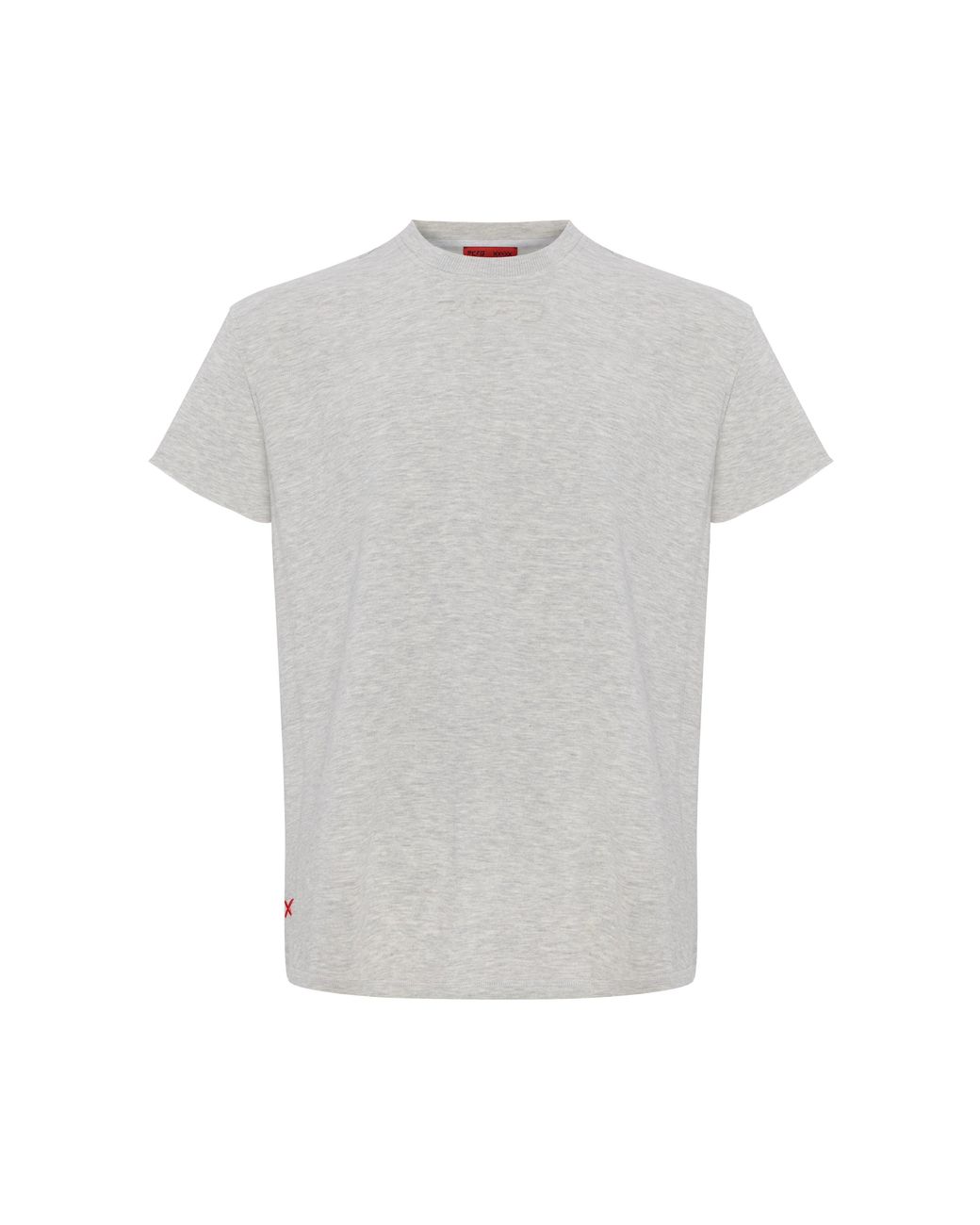 Pcfg Gray Cotton Tshirt With Emboss Print for men