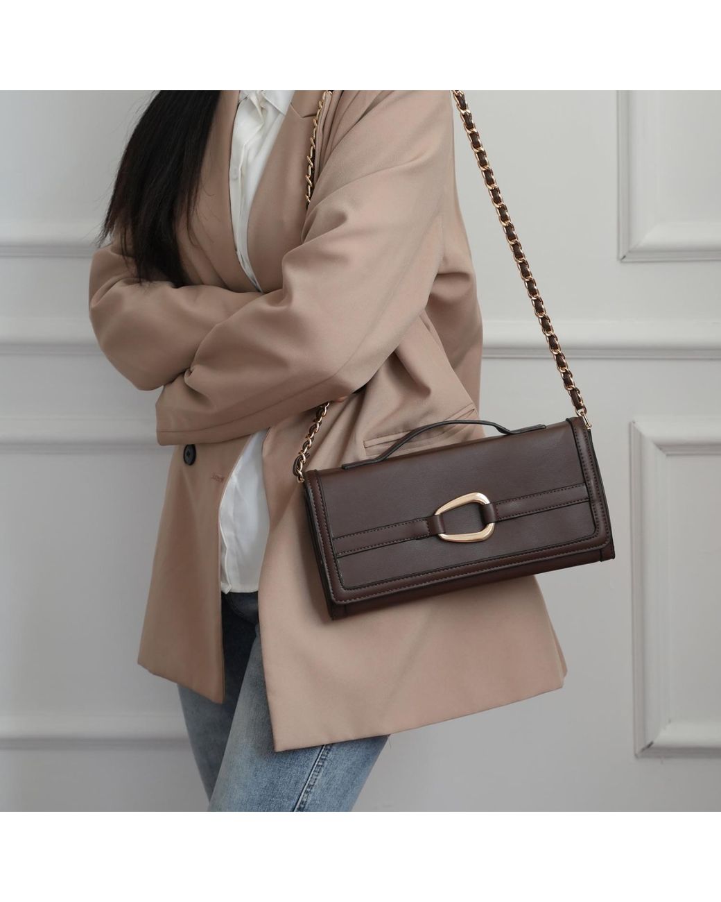 Mkf Collection - J'omor Brown Arlena Crossbody Bag
