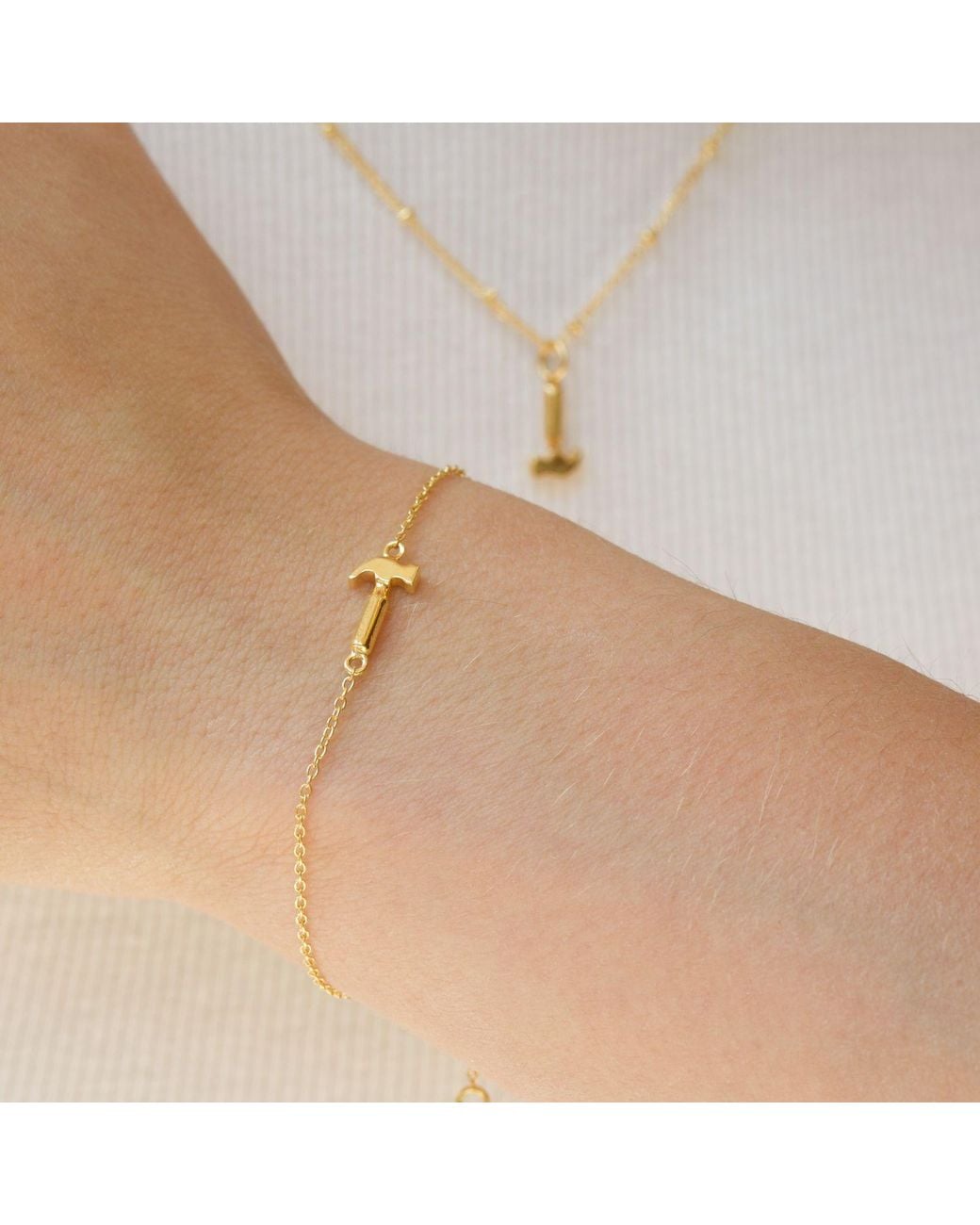 With Love Darling Metallic Hammer Bracelet