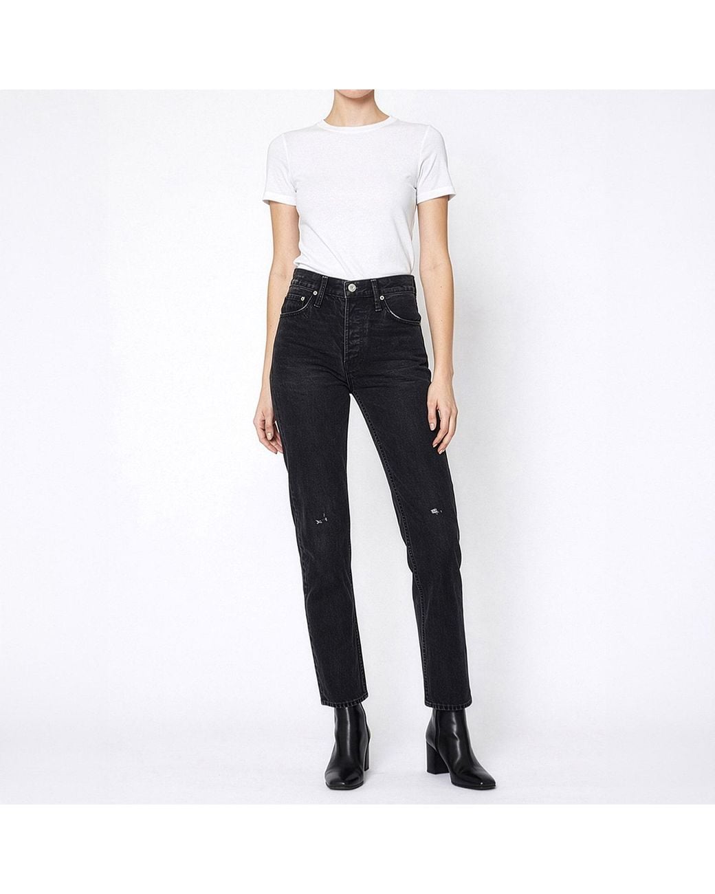 NOEND Gray Kent Relaxed Straight Jeans
