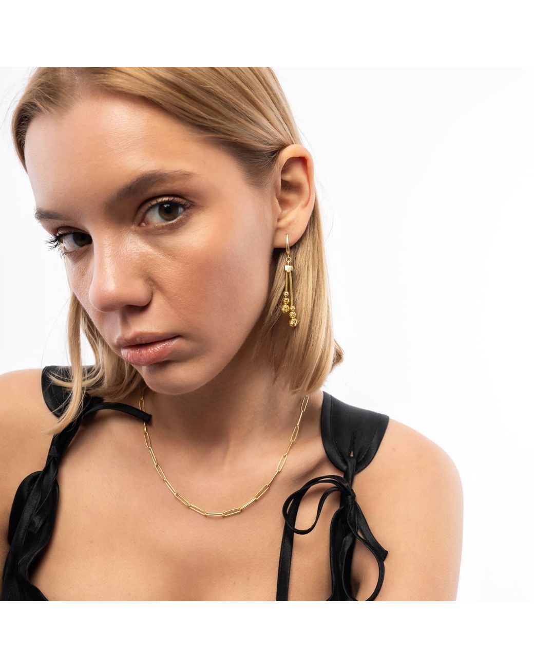 Spero London Metallic Dorissa Sterling Drop Earring