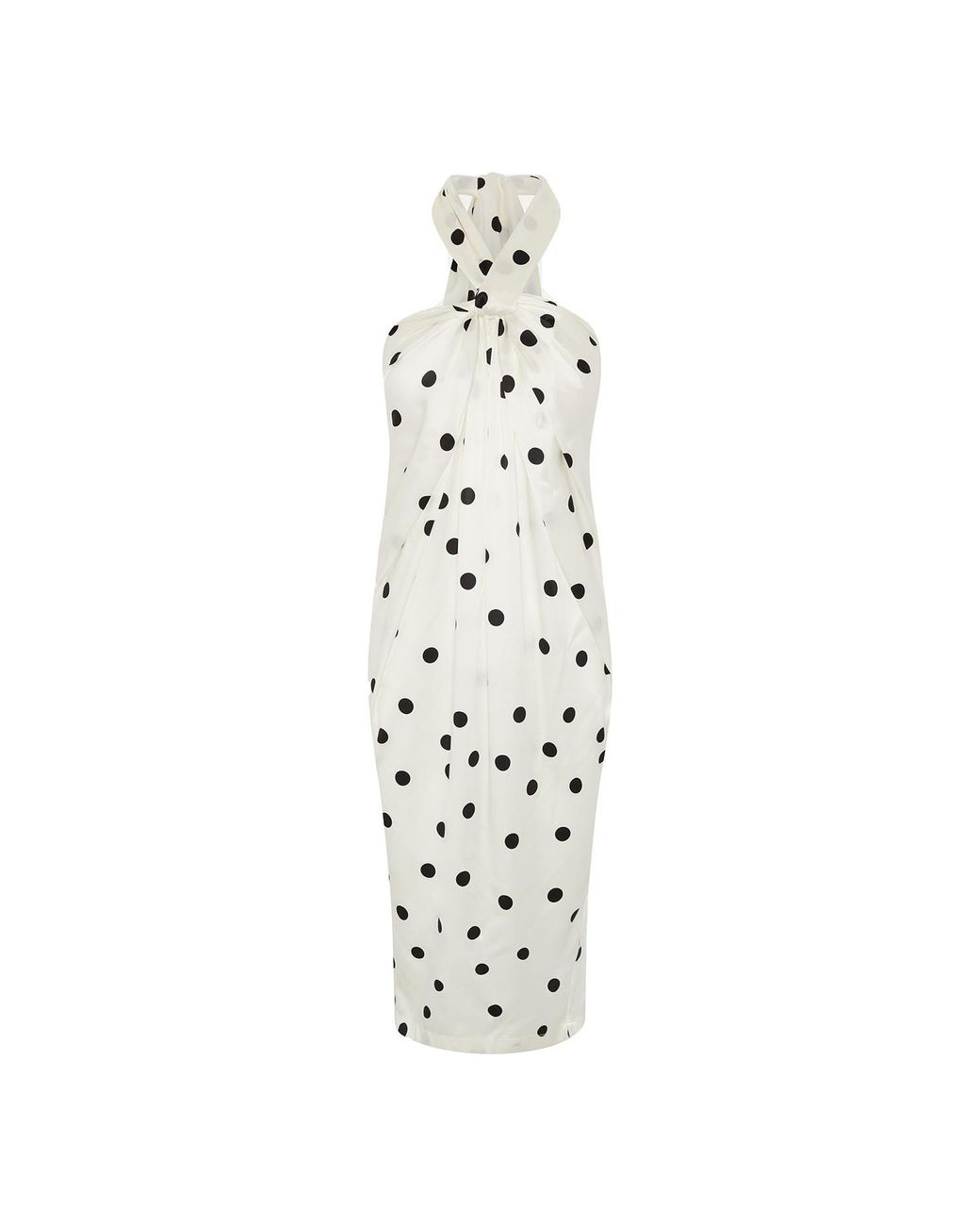 The Summer Edit White Sienna Silk Bandeau Dress