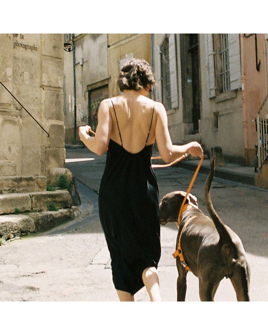 NOT JUST PAJAMA Black Diamond Poodles Silk Slip Dress