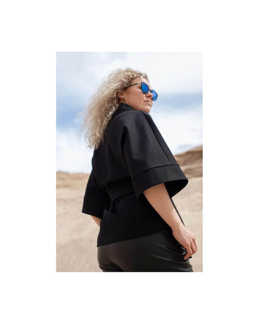 Nola Black Kimono Jacket