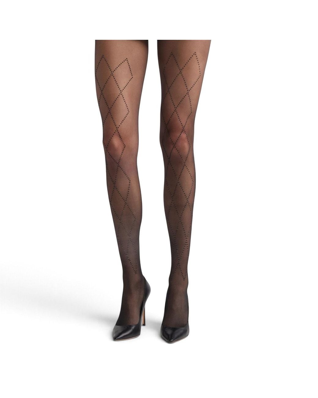 HIGH HEEL JUNGLE by KATHRYN EISMAN Brown Richie Diamond Crystal Tights