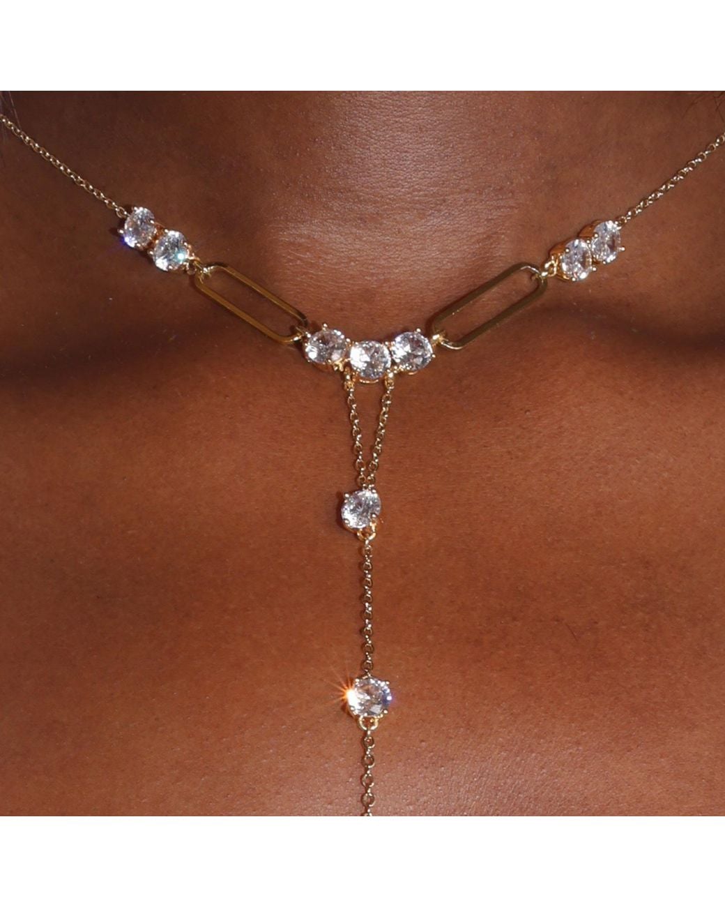Studio Baloge White Vanta Body Chain T-Line