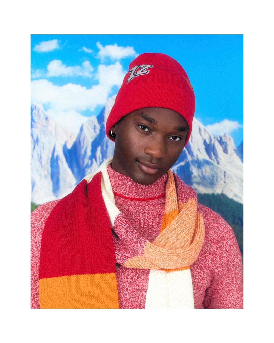 INGMARSON Pink Speckled Wool & Cashmere Rollneck for men