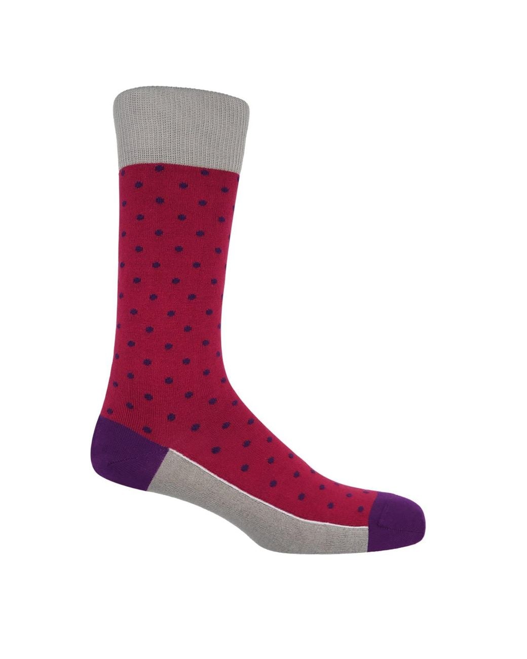 Peper Harow - Made in England Blue Pin Polka Socks Bundle – Autumn for men